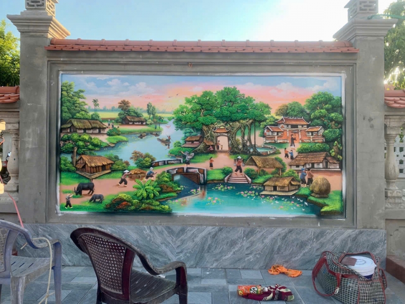 Tranh đắp đồng quê (4)