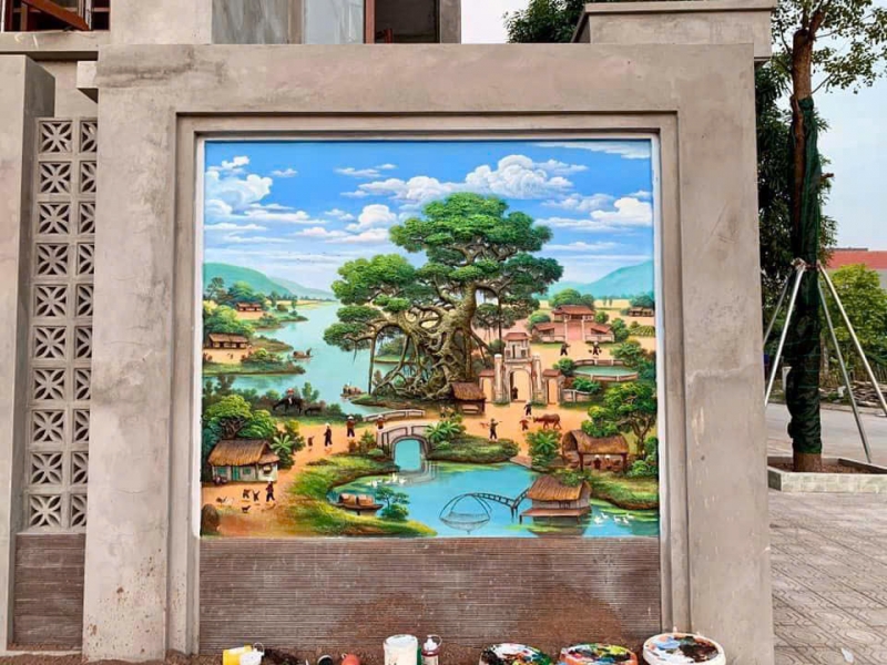 Tranh đắp đồng quê (8)