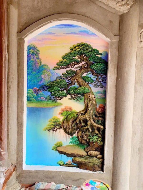 Tranh đắp tùng hạc (7)
