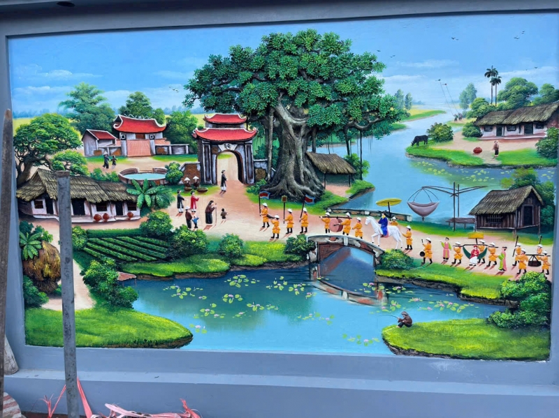 Tranh đắp vinh quy bái tổ (2)