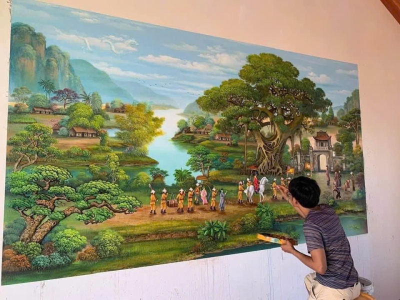 Tranh đắp vinh quy bái tổ (3)